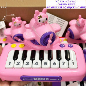 Đồ Chơi Đàn Piano Organ Kuromi Capybara Lái Máy Bay Phun Sương Đồ Chơi Đàn Nhạc Cho Bé Nhiều Chế Độ