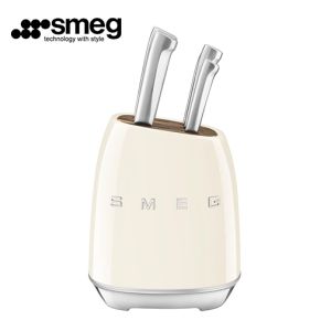 SMEG 6 Piece Knife Set with Block Retro Stainless Steel Kitchen Chef Knife Set 6 Colors Pisau Dapur Set