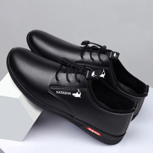 [Free Shipping] Spring Casual Shoes For Men Featuring A Hidden Inner Heel Suitable For Business And Formal Wear Korean-Style Trendy Loafers Leather Shoes Slip-On Style