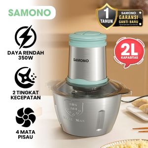 [Best Seller] SAMONO Chopper 2L Stainless Multifungsi Hemat Daya 4 Mata Pisau Food Grade Garansi 1 Tahun SW-CL350