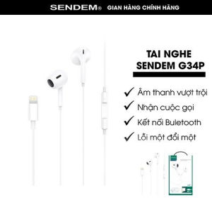 Tai Nghe Cửa Sổ Bluetooth Bật Lên Sendem G34P Chân Dẹt Phù Hợp Cho Máy 7 Đến 14 Pomax G34P