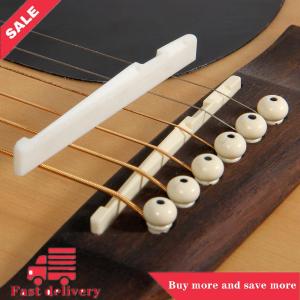 [COD]Flash Delivery Ivory Buffalo Bone Bridge Saddle And Slotted Nut For 6 String Acoustic Guitar