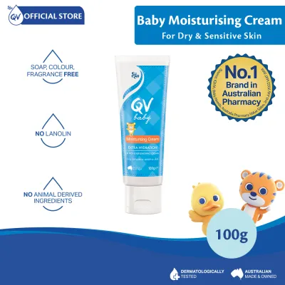 QV Baby Moisturising Cream 100g Vitamin B3 Release Itchiness Suitable for Babys Delicate Dry & Sensitive Skin
