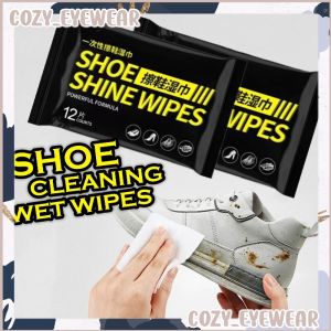 12/30/80pcs Shoe Cleaning Disposable Wet Tissue Quick Shine Wipes White Shoes Sneakers Care Towel Portable Travel Pack