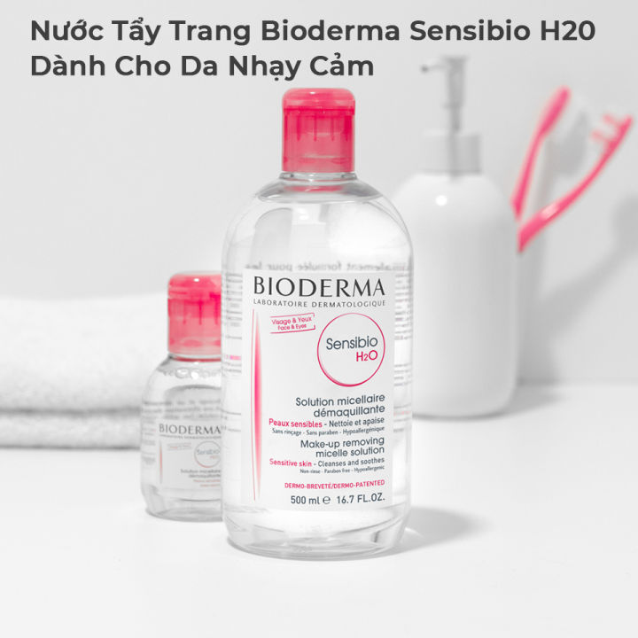 Nước tẩy trang Bioderma hồng Sensibio H2O