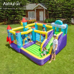 Airmyfun ChildrenS Inflatable Castle Large Home Kindergarten Cartoon Trampoline Slide Jumping Bed Inflatable Toys