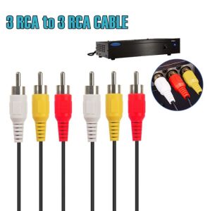 3 RCA To 3 RCA Audio Jack Plug Video AV TV Plus Cable