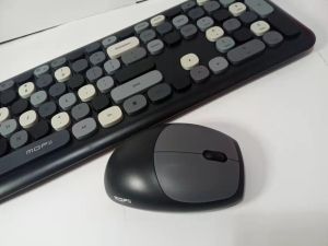 Mixed Color Keycap 2.4Ghz Wireless Keyboard and Mouse Combo Set for Home & Office
