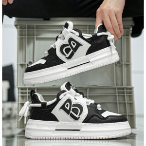 Giày Thể Thao Sneaker Nam Trắng Đen Hoạ Tiết Chữ B Hàn Quốc Hot Trend 2024 GH70 - 2SEVEN