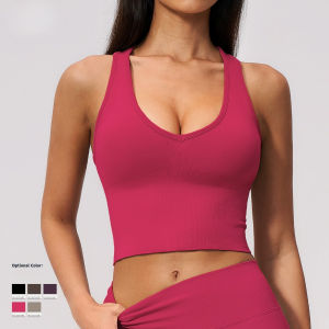 MUTUER Phụ nữ Thở thể thao Bra chống mồ hôi liền mạch Yoga đồ lót thể dục chống sốc Crop Top đẩy lên Gym Workout Tank