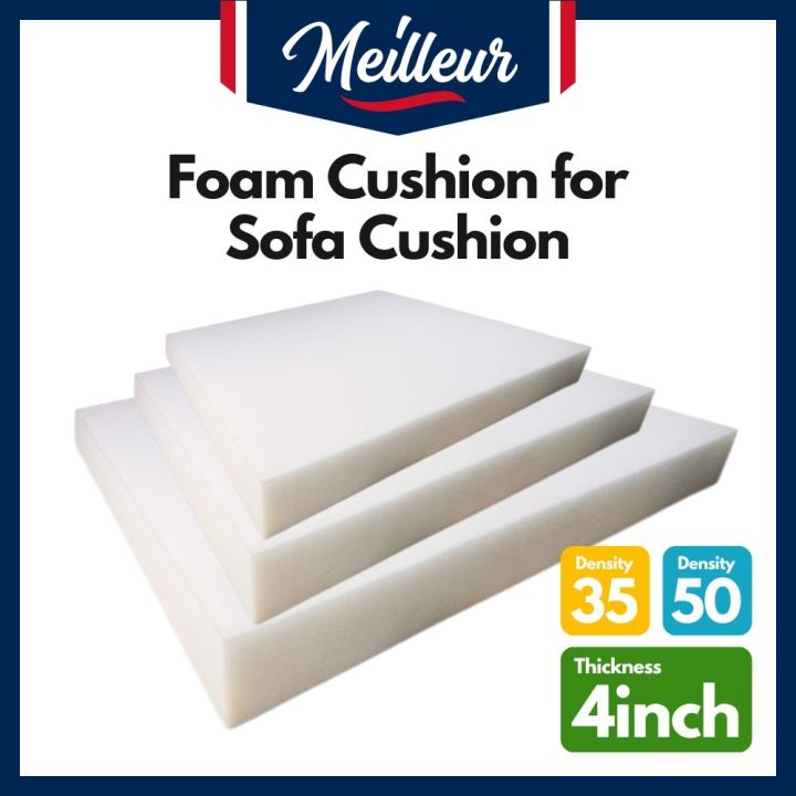 Meilleur 35 50D 4inch 10cm Thick Sponge High Density Foam Cushion Sofa Seat Couch Pad for Chair Wheelchair Lazada