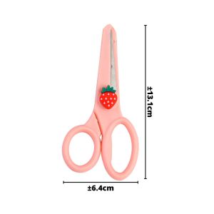 Gunting Kertas Anak Warna POLOS Ujung Tumpul Safety Plastic Rounded Scissors Kids Safe - GP MALL