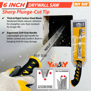 MYDIYHOMEDEPOT - YATOLY 6 Inch Drywall Saw Wall Board / Gypsum Board / Plaster Ceiling Cutting Saw Gergaji Papan Dinding