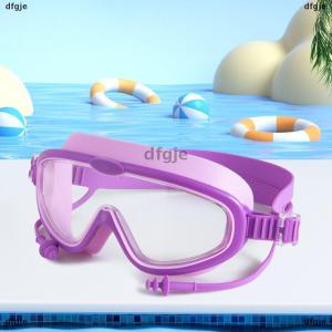 [COD] dfgje Kids Big Frame Swimming Goggles With Earplugs Childrens Anti-fog Swimming Glasses Boys Girls Pool Beach Eyewear Swim Goggles
