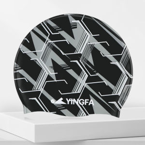 Yingfa Silicone Swimming Cap High Elasticity Swimming Hat Adult Solid Color Waterproof Fitting Ear Protection Durable Soft Wear Comfortable Men Women