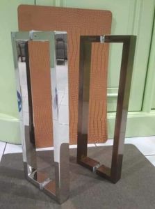 Handle pintu kaca baut tembus stainless 45cm