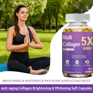 【Ageless Glow】Whitening Collagen Soft Capsules Youthful Skin Brightening Elasticity Support Diminish Age Spots Natural Ingredients Radiant Complexion Safe Effective