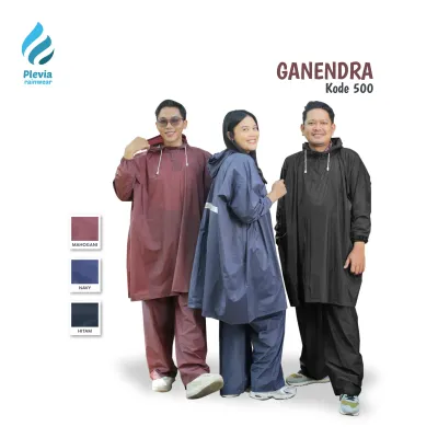 PLEVIA - Jas Hujan Ponco Celana Ganendra 500 / Jas Hujan Set Lengan kelelawar + Celana Premium Pria Wanita