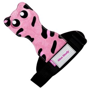 COPOTIYA 1 Pair Big Eyes Cat Fitness Power Straps Leather Non-slip Kitty Wrist Straps Weight Lifting Wrist Bands Durable Deadlift Power Straps Gym/Fitness