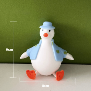 LUSIT Animal Duck Shape Squeeze Toys Cartoon Sitting Decompression Toy Slow Rising Sensory Fidget Toy For Kids