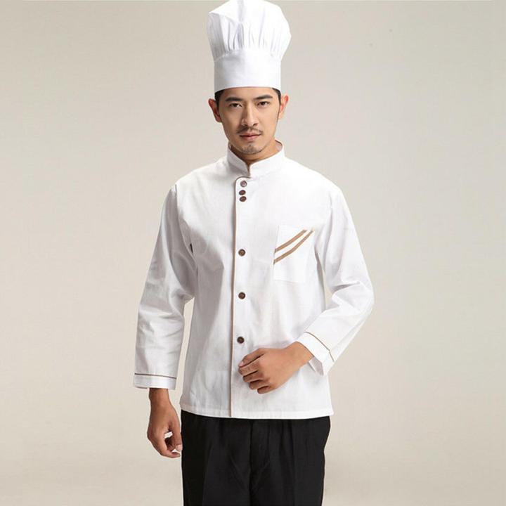 LazaraHome Kitchen Chef Clothing Jacket Coat Top Restaurant Cook Uniform  Long/Short Sleeves Lazada PH
