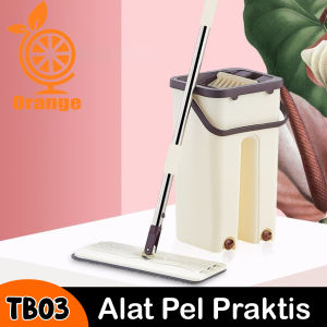 Spin Mop Tongkat Alat Pel Lantai Pembersih Praktis Flat Ultra Mop Otomatis Tanpa Peras Spin Mop