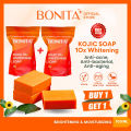 BONITA Kojic Soap x10 Whitening 135G with Niacinamide and Centella Asiatica | Pampaputi for body, reduce acne, antibacterial soap. 