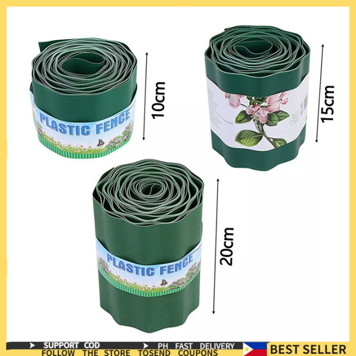 9m Length Plastic Garden Grass Lawn Edge Edging Border Fence Wall ...