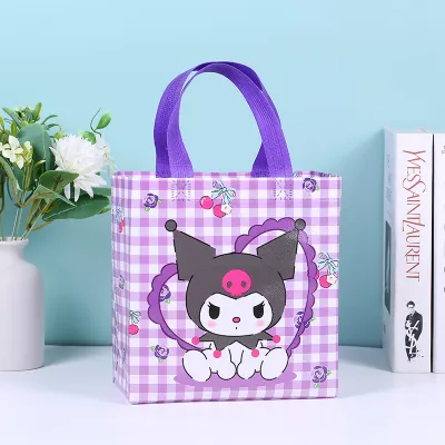 KOJi 😍 Cute Kuromi Gift Bag 😍 Kid Student Birthday Tote Goodies Non Woven Storage Bag Pompompurin My Melody Cinnamoroll