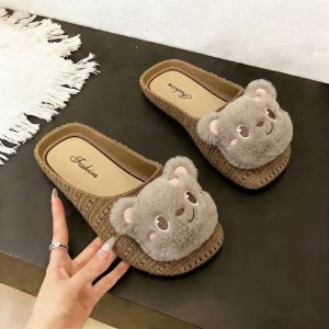 [Free Shipping] Zhangmen Dog Toe-Covered Mules for Women 2026 Summer New Style Comfortable Ultra-Soft Shoes Korean Version Durable Princess Style