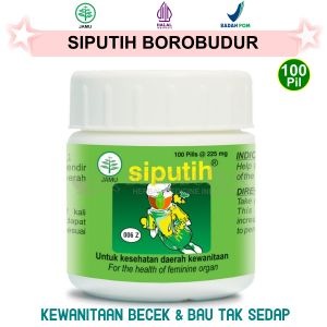 BOROBUDUR SIPUTIH 100 PIL JAMU OBAT HERBAL KEPUTIHAN BECEK GATAL BAU LENDIR GATEL JAMUR KULIT PADA WANITA HERBAL BPOM bukan harumita empot empot mpot mpot ayam