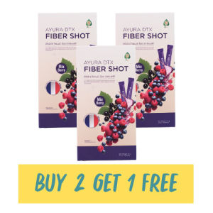 Ayura DTX Fiber Shot อยุรา ไฟเบอร์ช็อต มิกซ์เบอร์รี่ 7 sachets (7 ซอง/กล่อง) detox fiber shot