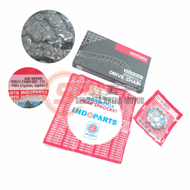 Gearset Indopart Solid Bush Yamaha Vega R New Jupiter ZN Chain Kit Gear