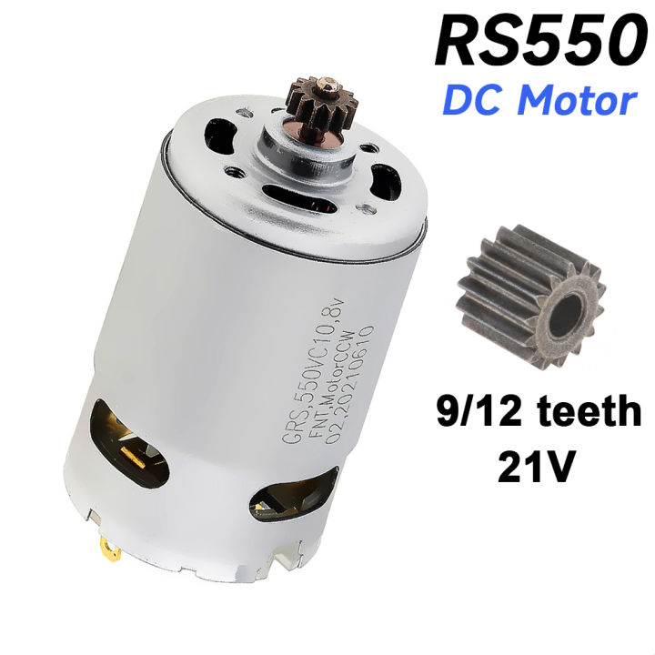 RS550 Motor DC 19500 RPM 21V, Dengan Dua Kecepatan 9 Gigi 12 Gigi Dan ...