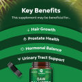 สุขภาพของผู้ชาย Saw Palmetto - สุขภาพทางเดินปัสสาวะ - อาหารเสริมบำรุงต่อมลูกหมาก. 