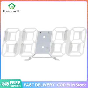 [Fast Delivery] LED Digital Clock Wall Decor 3D Digital wall Clock Smart Alarm Clock Temperature Desk Clock