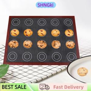 SHNGki Perforated Silicone Baking Mat Non-stick Heat Resistant 40x30 Macaron Pastry Pad