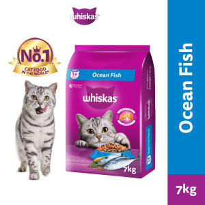 WHISKAS Dry Cat Food in Ocean Fish Flavor for Adult Cats 7kg