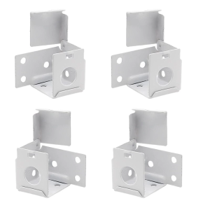 Gói 4 khung mù trắng thấp 1 inch xây dựng bằng kim loại để sử dụng tại nhà