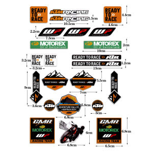 เหมาะสำหรับ KTM รถจักรยานยนต์สติกเกอร์ EXC Off-road สะท้อนแสงสติกเกอร์หมวกกันน็อคกันน้ำดัดแปลง Duke/RC 390 200 250 R2R สติกเกอร์ตกแต่งร่างกาย
