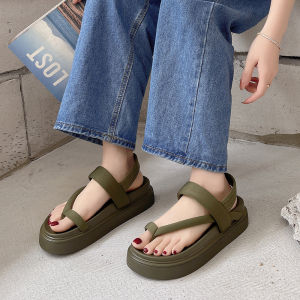 Free Shipping New Spring And Summer Korean-Style Platform Sandals Available Now Fashionable And Casual With A Toe-Post Design