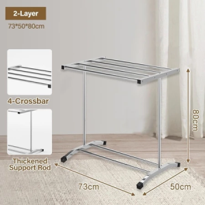 Stainless Steel Towel Hanger Clothes Drying Rack Towel Rack Clothes Hanger Rak Indoor Foldable