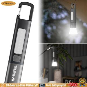 [Chinatera Brand Store] Super Bright Flashlight USB Charging Mini Portable LED Torch 300LM Zoomable Emergency Lantern for Outdoor Hiking Fishing
