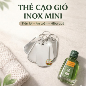[HÀNG CÓ SẴN]Combo 10 Thẻ Bài Cạo Gió Mini Thép Không Rỉ Bo Tròn- Dụng Cụ Đánh Gió Giải Cảm Giảm Đau Mỏi Tích Hợp Móc Khóa(5x3cm)