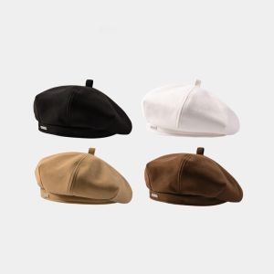 NOVELLEO Japanese Style Retro Beret Hat Newsboy Hat Vintage Octagon Hat Elegant Fashionable Painter Hat Women