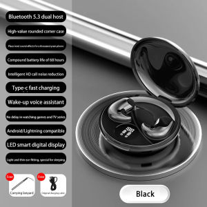 LinJn Sleep Invisible Stereo Headset IPX5 Waterproof Wireless Bluetooth 5.3 Earphone Earbuds with MicHidden Headphones