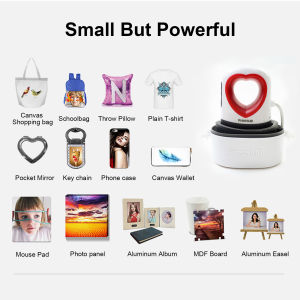 【COD / Fast Shipping】Mini Heat Press Machine T-Shirt Printing Easy Heating Transfer Press Iron Machines with Viration Motor for Clothes Bags Hats Pads Blanket Phone Case Portable HTV Vinly Projects DIY Home Business