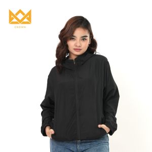Crown Windbreaker Bomber Jacket with Zipper & Pocket for Men Women Water Repellent  Bomber Jacket for Men