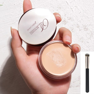 【แถมฟรี แปรงฟาวเดชั่น】แปรงคอนซีลเลอร์ ปกปิดรอยสิว/จุดด่างดำได้ทันที ส่วนผสมให้ความชุ่มชื้น บูรณาการธรรมชาติ เครื่องมือแต่งหน้าทนน้ำ 24ชม. สำหรับผิวแพ้ง่าย