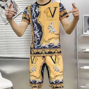 Naimo Mens Summer New Short-sleeved High-end Printed T-shirt Handsome European Top